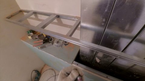 Монтаж полки из ГКЛ