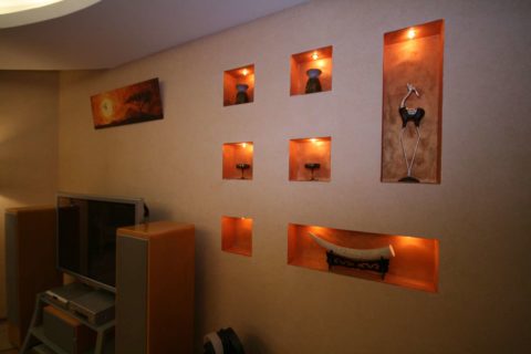 Полки декоративные из гипсокартона
