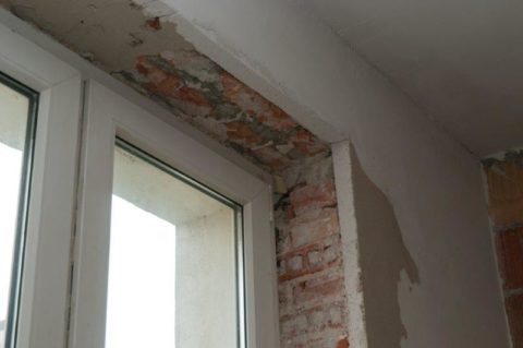 Откосы установленного окна