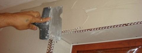 Шпаклевка армирующих уголков