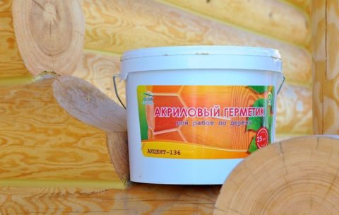 Состав Акцент 136 для наружного шва сруба и внутренних стыков