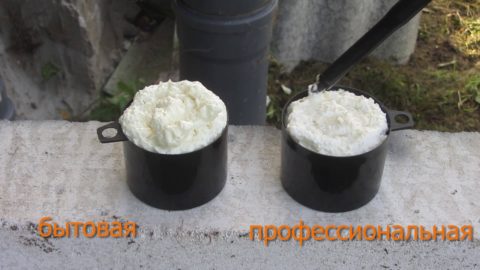 Сравнение вторичного расширения двух составов