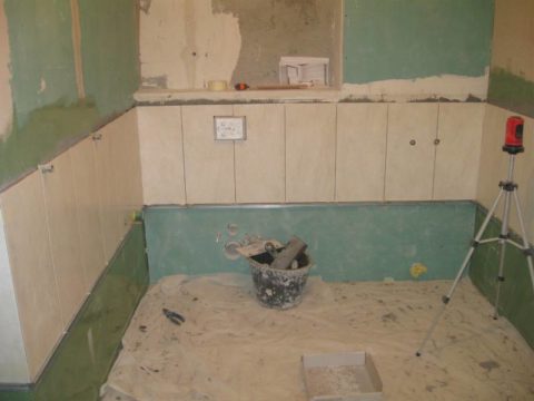 Укладка плитки на гипсокартон в ванной