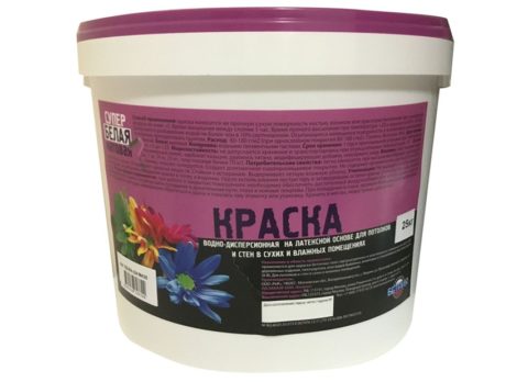 Краска на основе стиролбутадиенового латекса