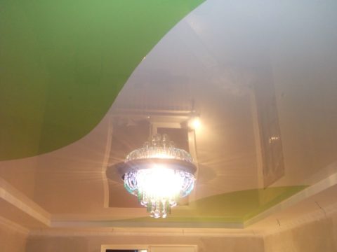 Натяжные с гипсокартоном потолки