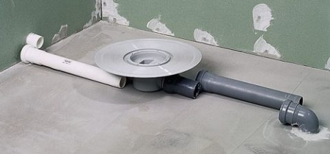 Подключение трапа к канализационной сети