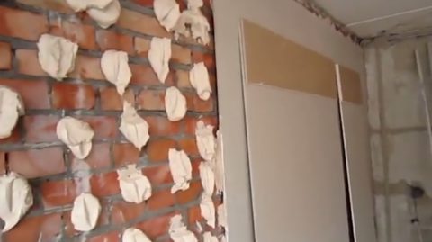 Приклеивание ГКЛ