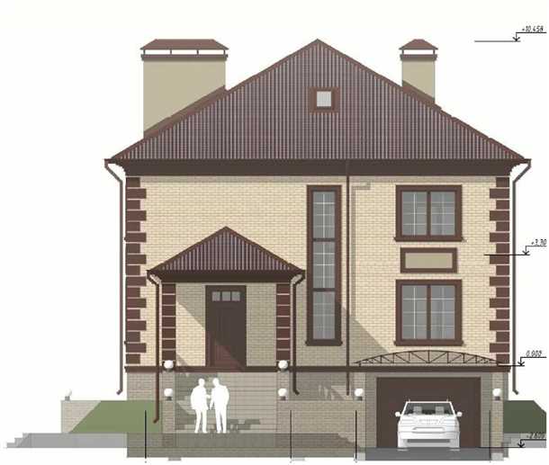 2 х этажный дом с цоколем