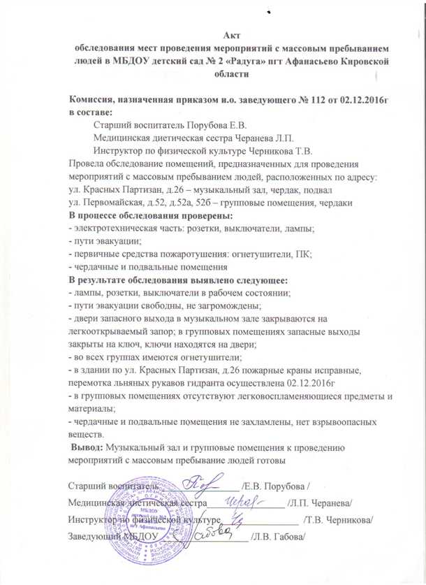 Подведение итогов проверки подвального помещения