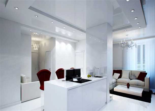 1. Матовый натяжной потолок