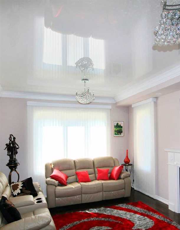 Особенности выбора белого глянцевого натяжного потолка