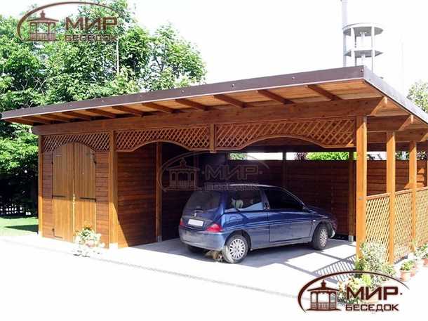 Беседка с навесом для машины: решение для любого сезона и погоды