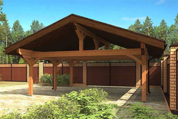 Беседка с навесом для машины Беседка с навесом для машины