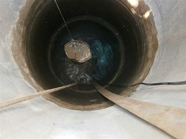 Процесс чистки колодцев