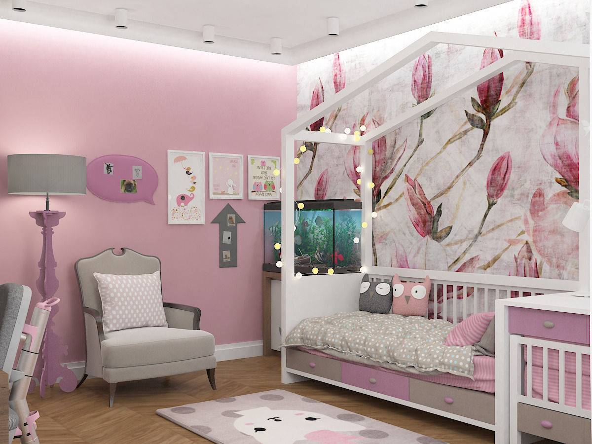 Детские обои для девочек - выбор для стильной детской комнаты Детские обои для девочек