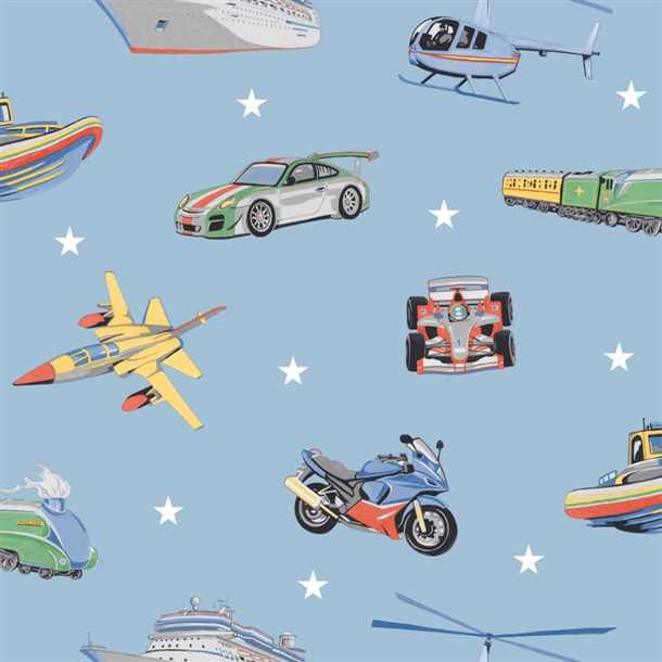 Уникальный дизайн: детские обои с машинками предлагают широкий выбор стилей и цветовых решений