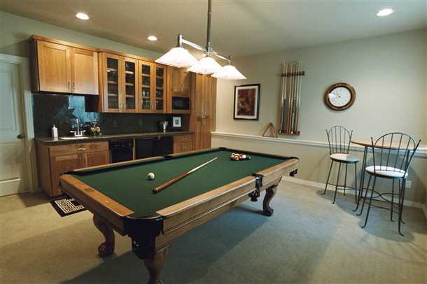 Планирование освещения в бильярдной комнате