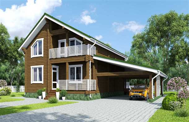 Планировка дома с гаражом и мансардой