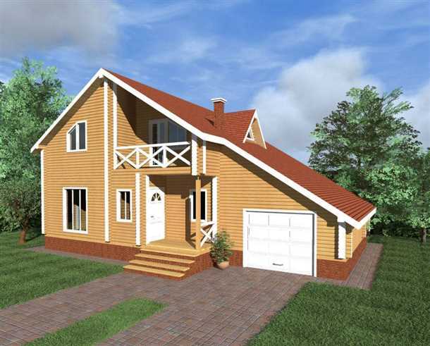 Преимущества дома из бруса с гаражом и мансардой