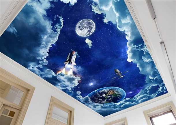 Фотопечать на потолке