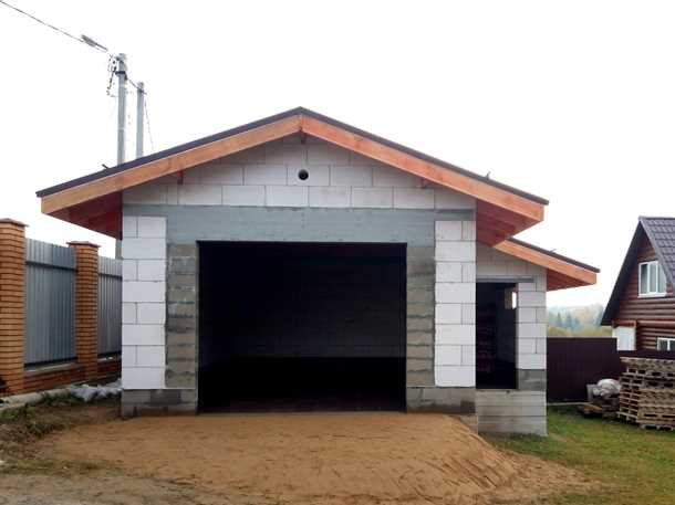 Особенности строительства гаража из газобетона