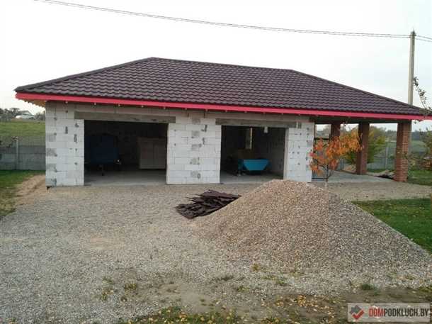 Отделка и дополнительные работы при строительстве гаража из пеноблоков