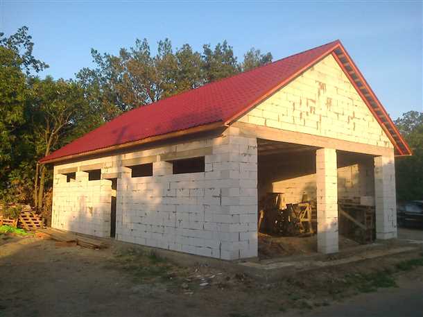 Строительство стен и кровли