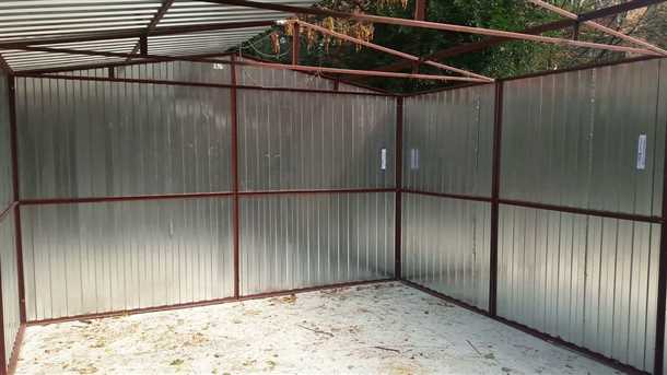 Как построить гараж из профнастила Гараж из профнастила как построить