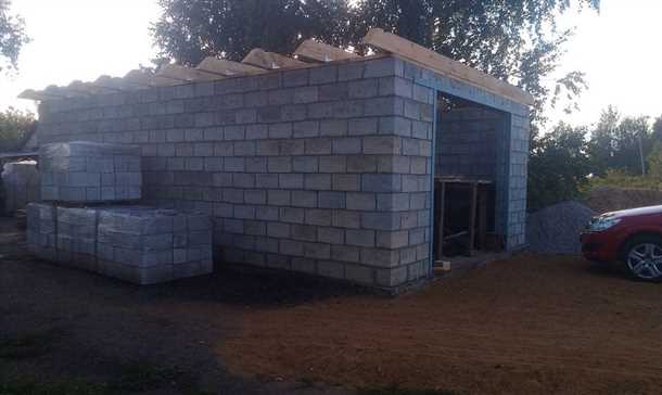 Устройство крыши гаража из шлакоблока