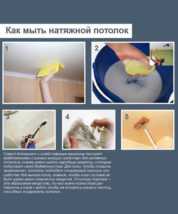 Часто задаваемые вопросы о мытье натяжных потолков