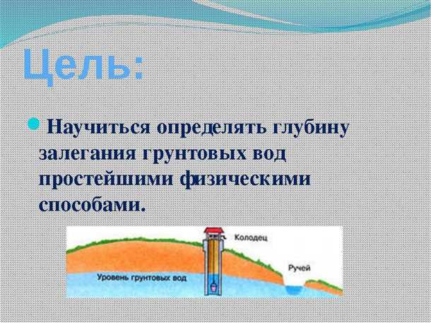 Инструменты и методы измерения уровня грунтовых вод