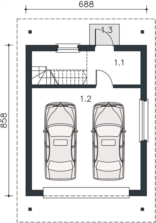 1. Размеры гаража