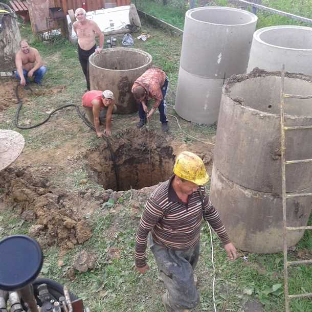 Устройство фундамента и установка колец для колодца