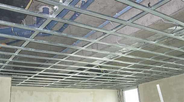 Каркас для потолка из гипсокартона