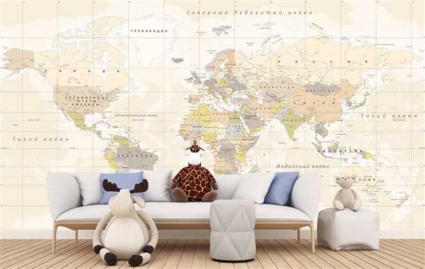 Таблица: Преимущества фотообоев с картой мира
