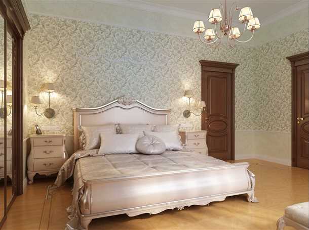 Классические обои для спальни