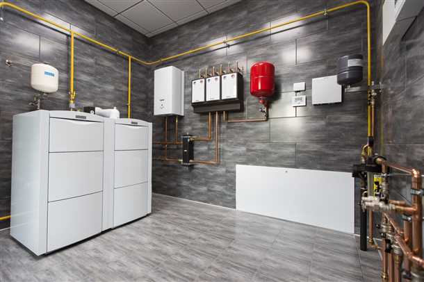 Размещение радиаторов и трубопроводов в котельной