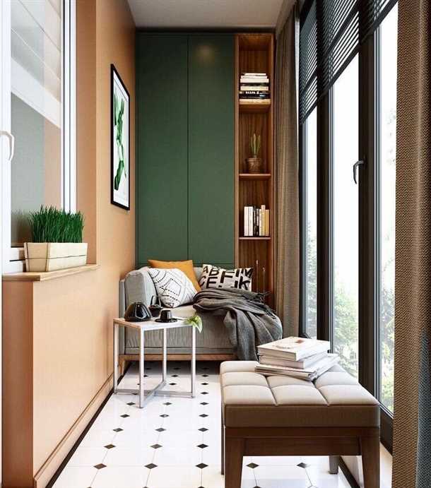 Обустройство маленькой лоджии