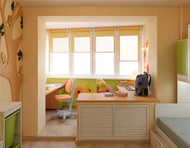 Варианты использования совмещенной лоджии