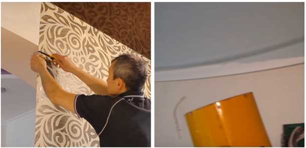 Процесс установки натяжных потолков