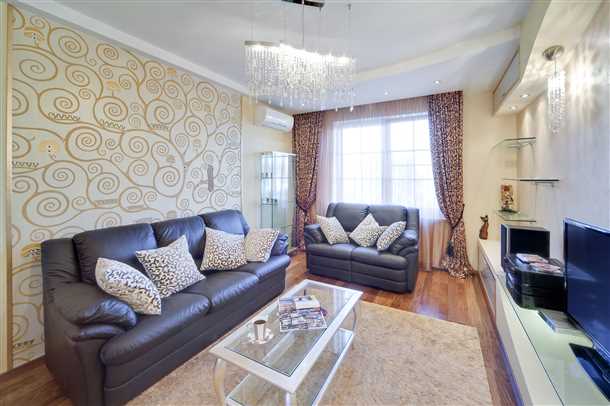 Обои для зала в квартире: как выбрать и установить