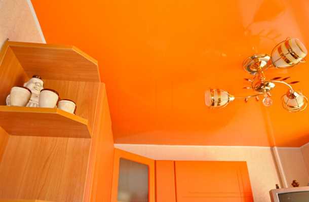 Оранжевый натяжной потолок Оранжевый натяжной потолок