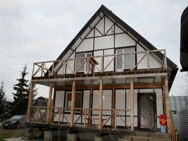 Отделка фасада дома в стиле фахверк