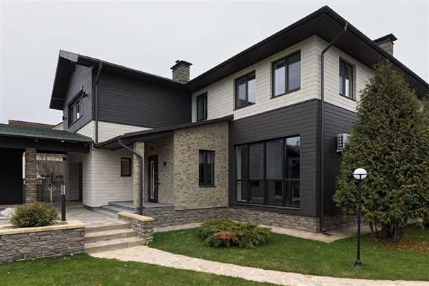 Этапы отделки фасада коттеджа