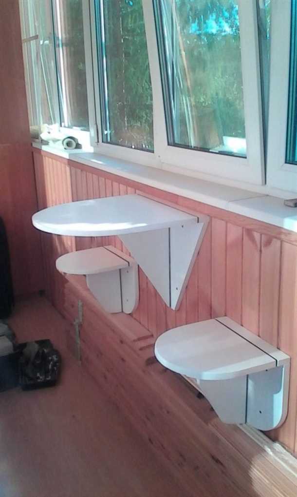 Правила установки откидного столика на балконе