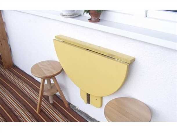 Материалы и дизайн откидного столика для балкона