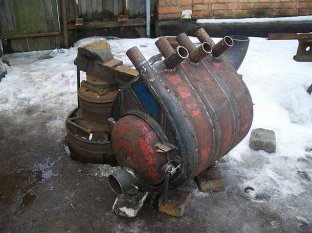 Как сделать печь булерьян для гаража своими руками