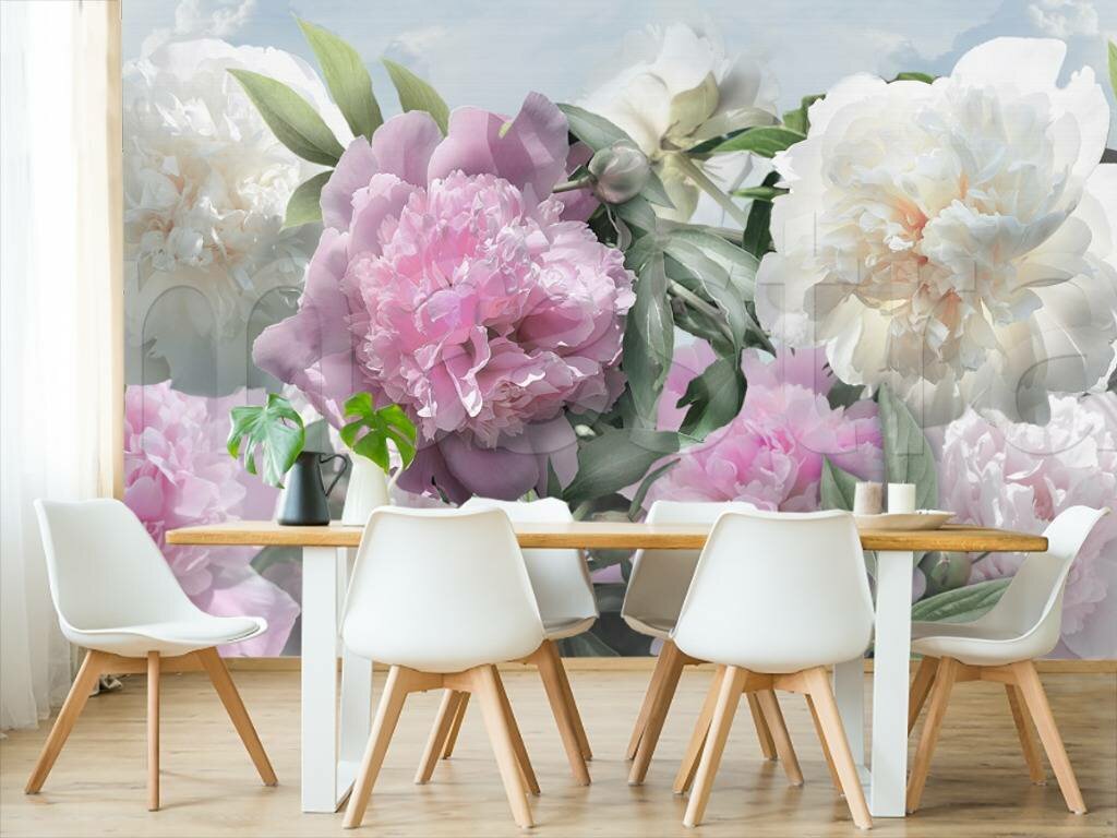 Пионы фотообои - роскошь и красота для вашего интерьера Пионы фотообои
