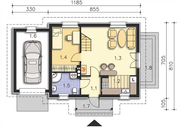 Преимущества плана дома с мансардой и гаражом