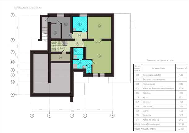 План цокольного этажа статьи: План цокольного этажа